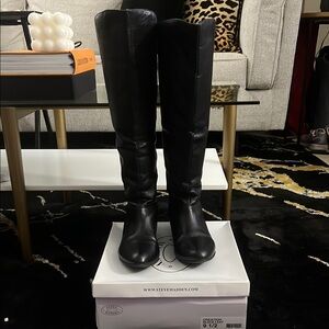 Steve Madden Sleek Knee High Black Tall Boots